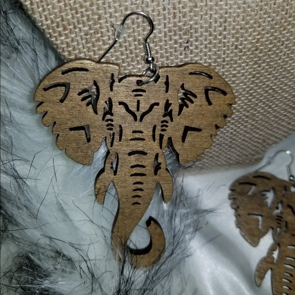 Wooden style earrings